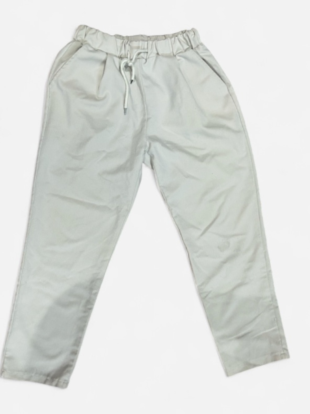 Casual Drawstring Men’s Pants - Cream